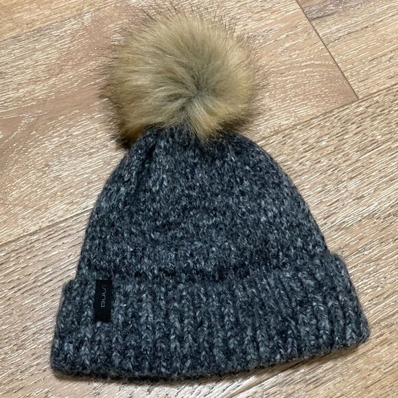 Bula Natalie wool blend beanie with velvet lining, and Fur pom - Picture 6 of 6